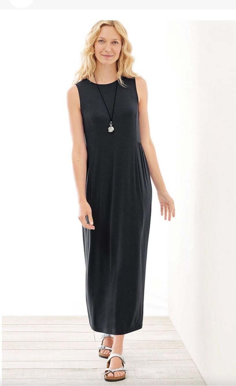 J.Jill Wearever Collection Sleeveless Shirred Knit Maxi Dress